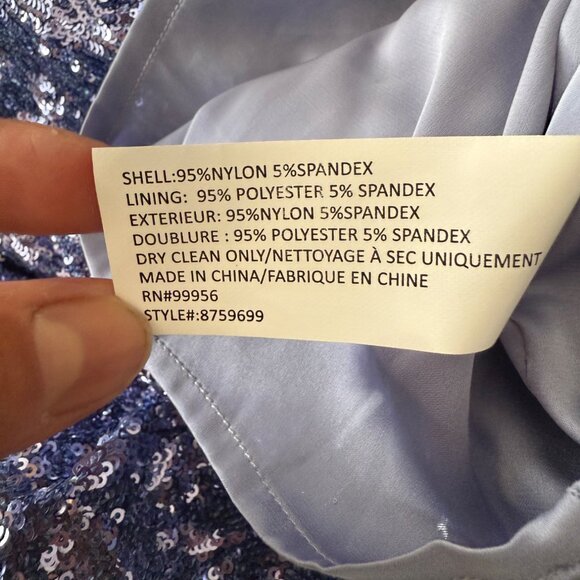 Shoshanna One-Shoulder Purple Sequin Mini Dress Size 4 - Picture 7 of 7